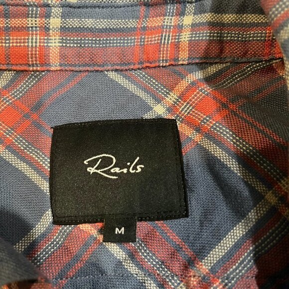 RAILS Wyatt Men's Valencia Sun Plaid Button Down Long Sleeve Shirt -EUC - M - Picture 7 of 9